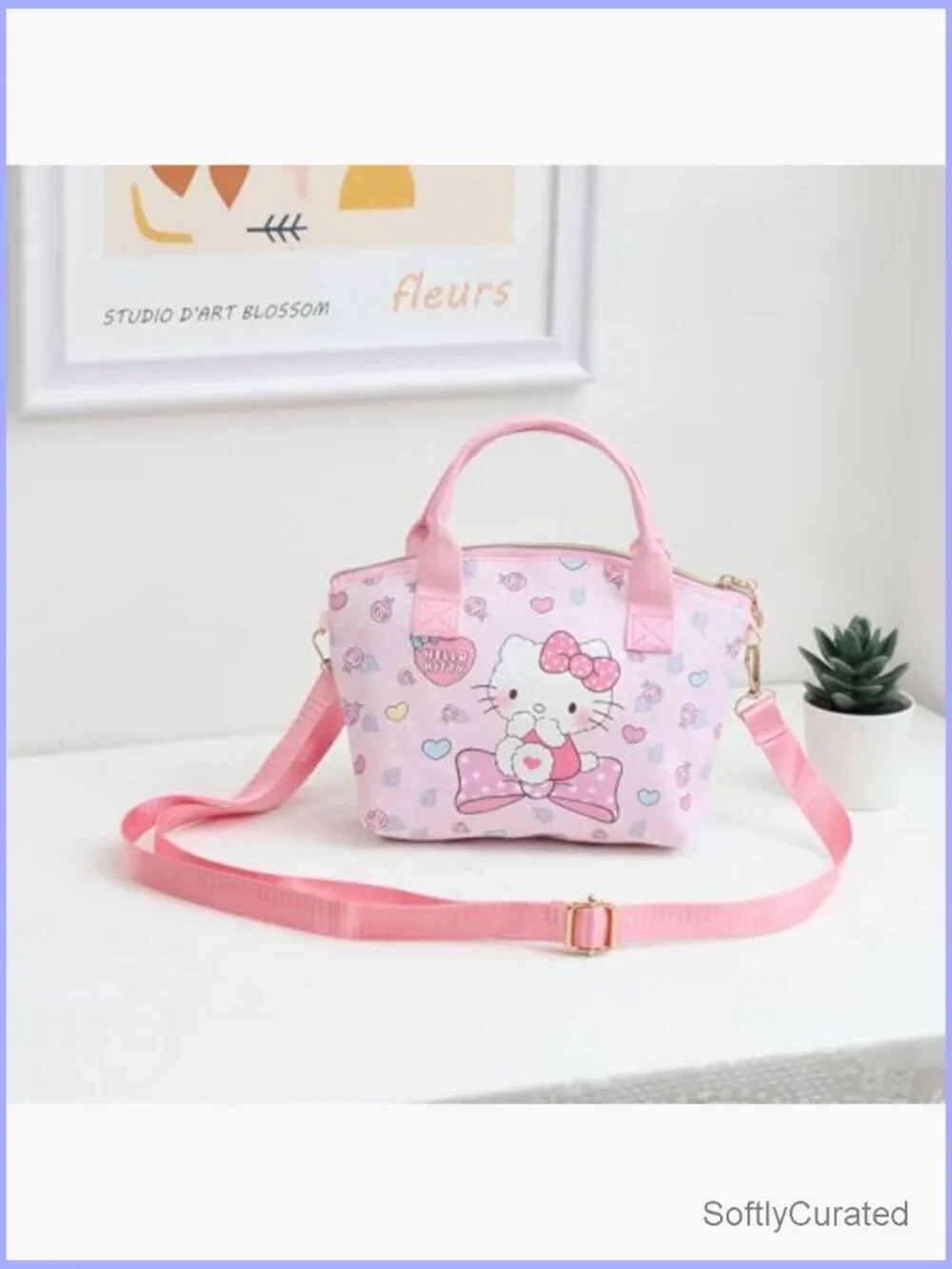 Set of 2 Mini Crossbody Bags Cute PU Leather Messenger Shoulder Bags Keychain